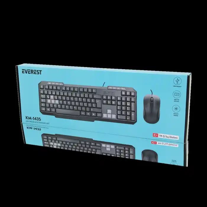 TCX Kablolu USB Klavye Mouse Seti (Q Klavye, 1200 DPI)