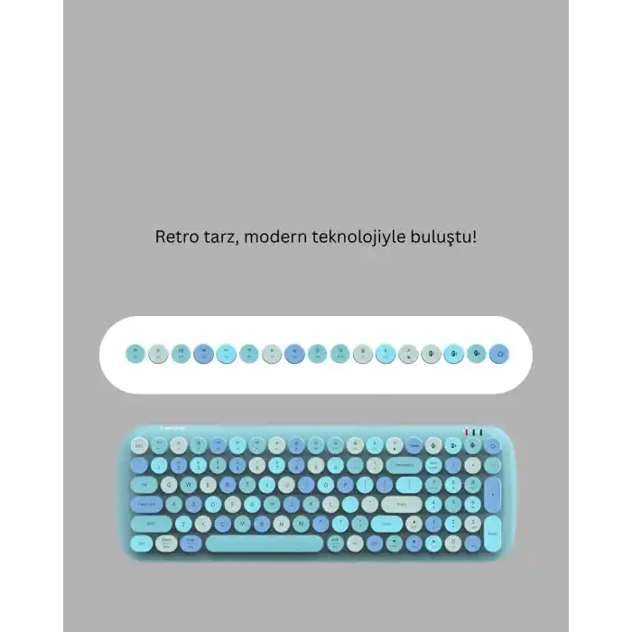 TCX Kablosuz Klavye Mouse Seti mavi