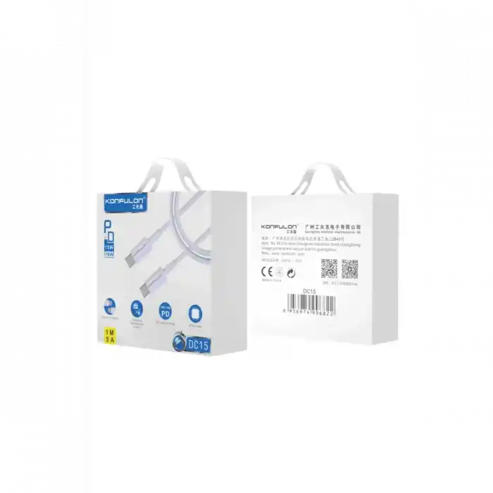 TCX Konfulon DC15 Type-C to Type-C Kablo 1M 18W