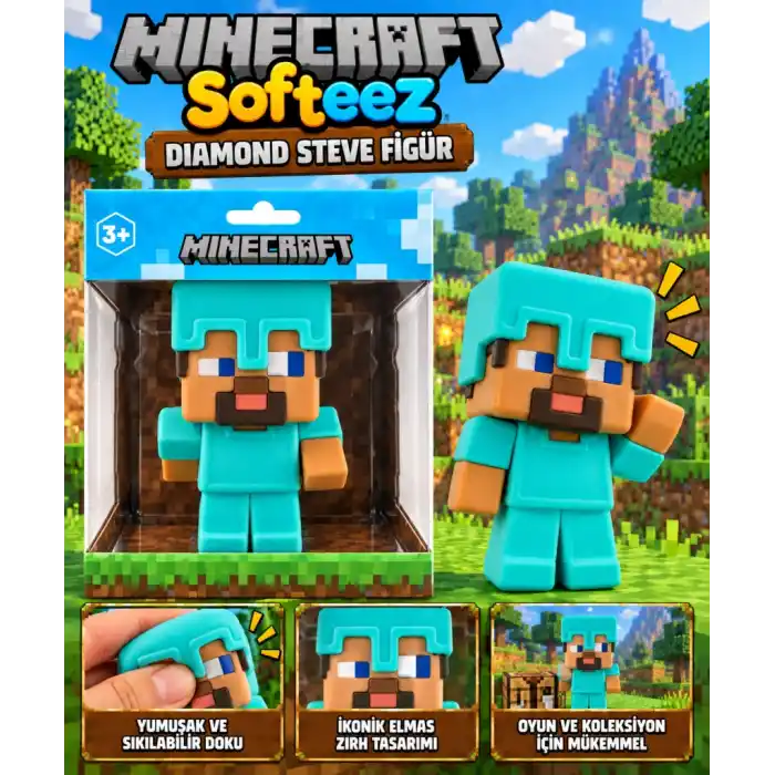 TCX Minecraft Softeez Diamond Steve Figür