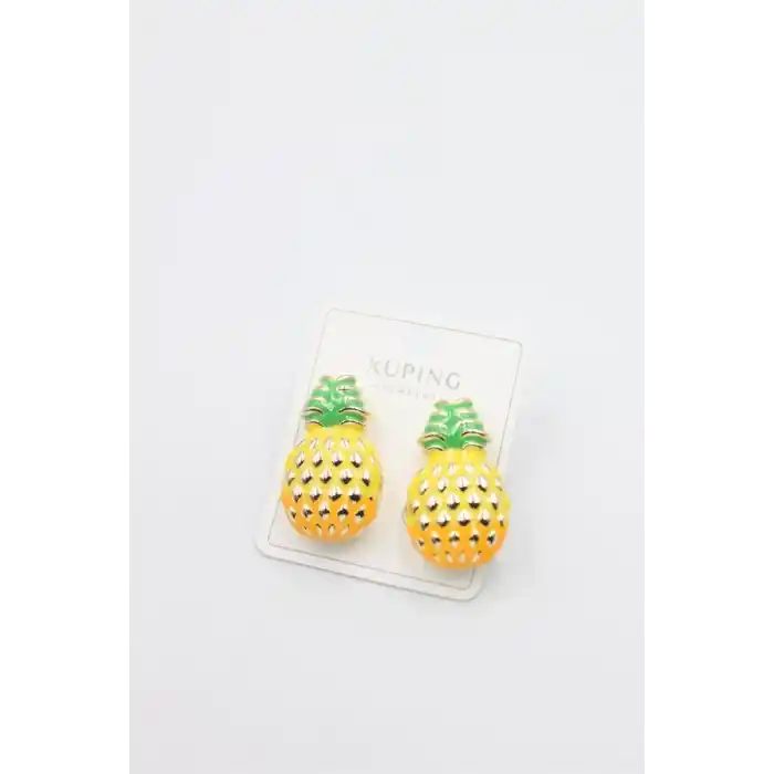 TCX Mineli Ananas Küpe - Altın