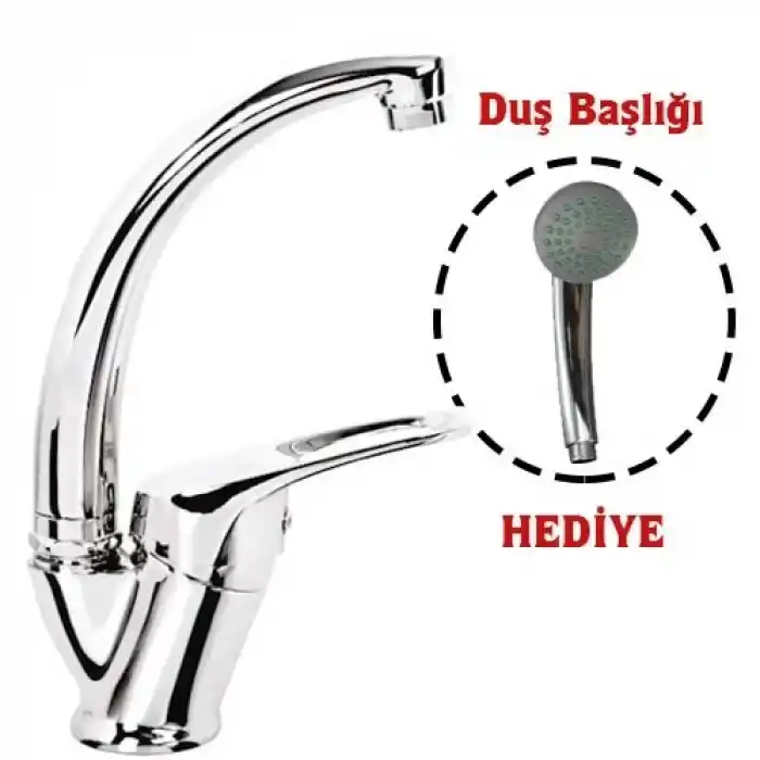 TCX Mix Kuğu Banyo Batarya + Duş Başlığı Hediyeli