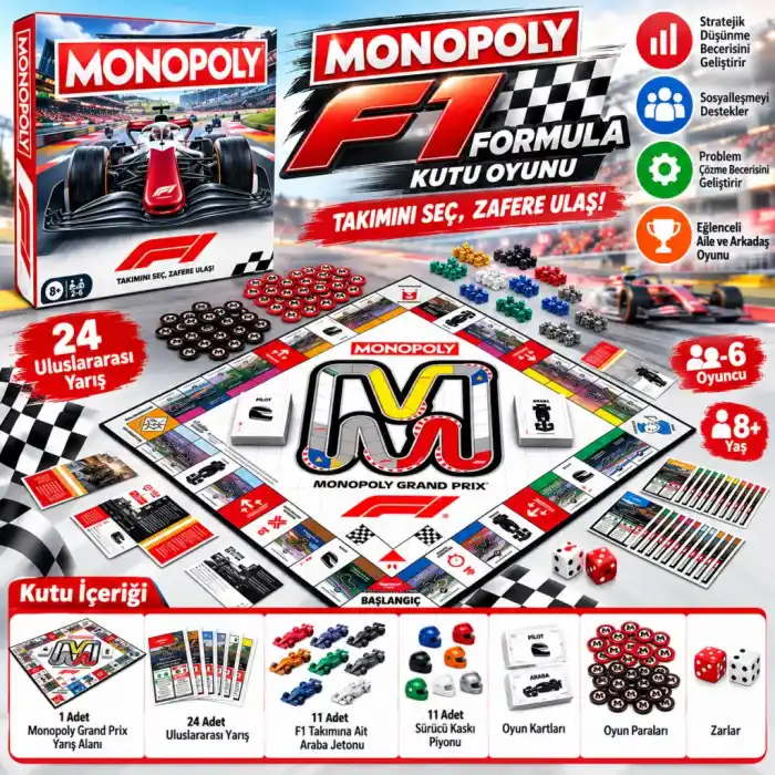 TCX Monopoly F1 Formula Kutu Oyunu