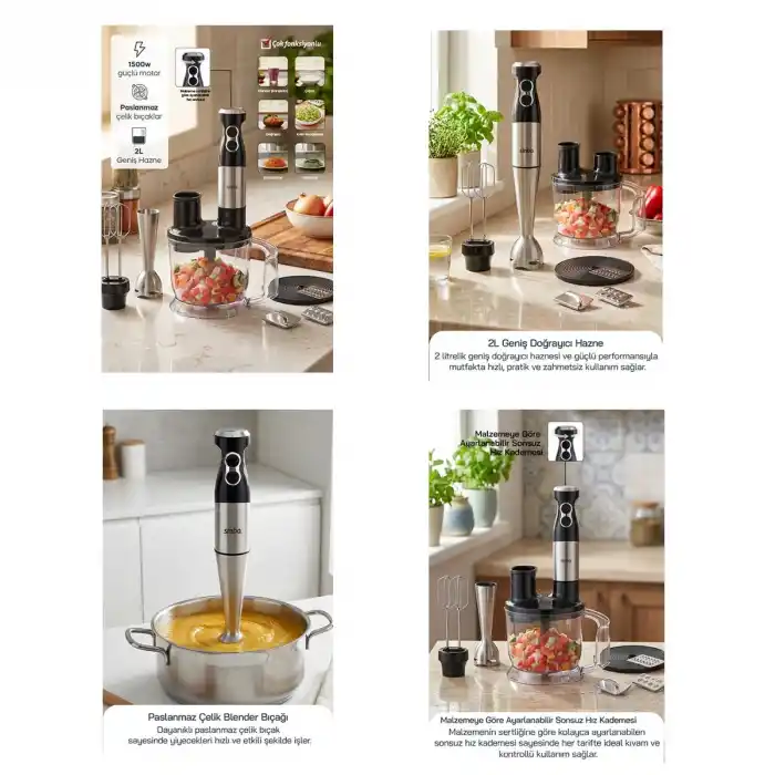 TCX MULTİ BLENDER SETİ 2LT HAZNELİ SHB-7532