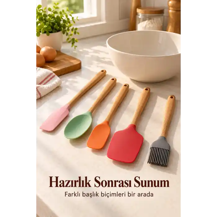 TCX Mutfak Seti Renkli Başlıklı