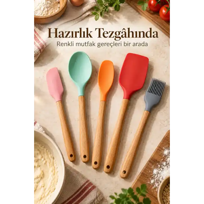 TCX Mutfak Seti Renkli Başlıklı