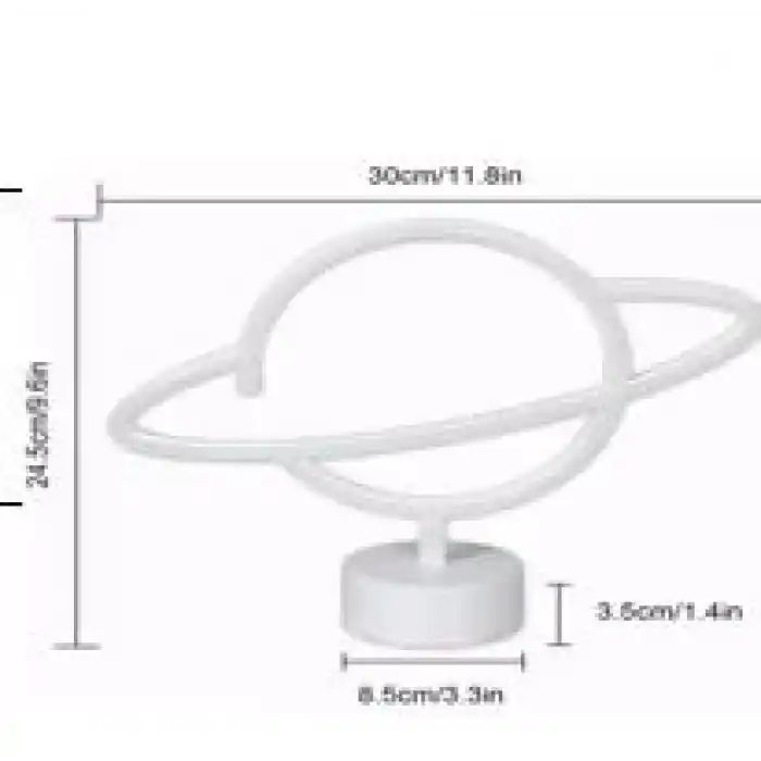 TCX Neon Işıklı Satürn Lamba Pil+usb Mz-503