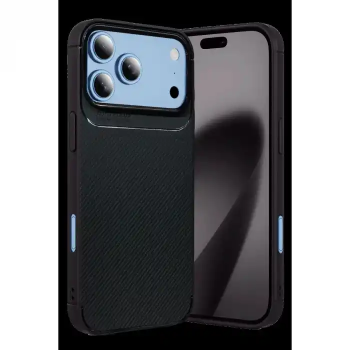 TCX Newface Apple İphone 18 Pro Max Auto Focus Karbon Kapak - Siyah