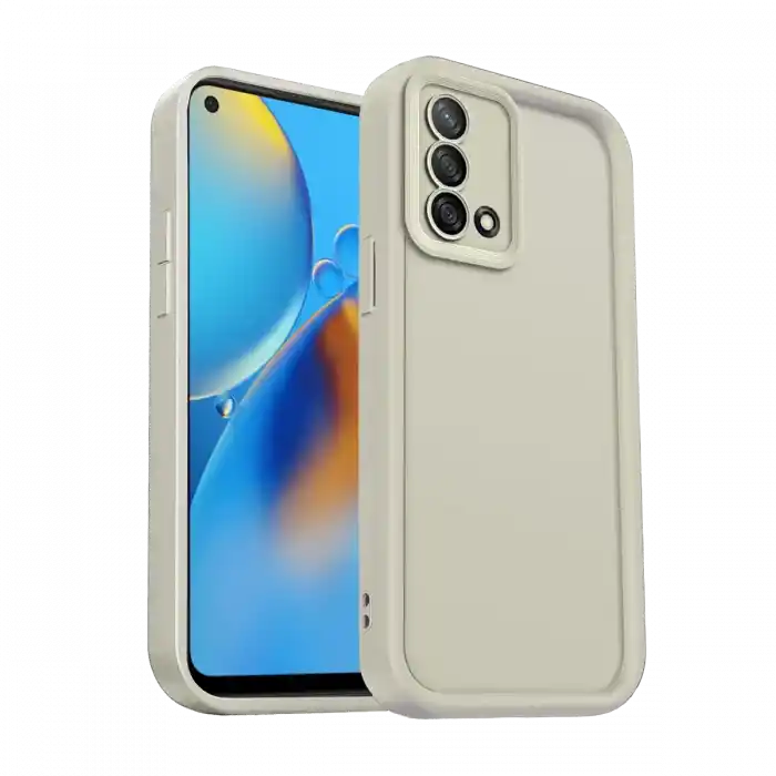 TCX Oppo A74 4G Kılıf  Silikon - Krem