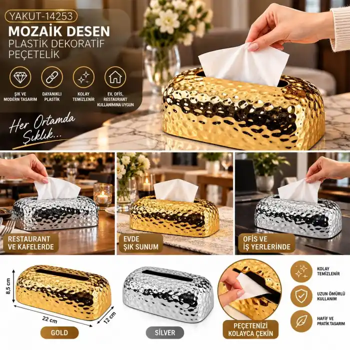 TCX Oval Plastik Dekoratif Peçetelik