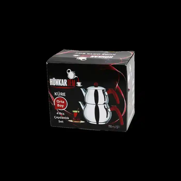TCX Paslanmaz Çelik Çaydanlık Seti (1L + 2L) Küre Model
