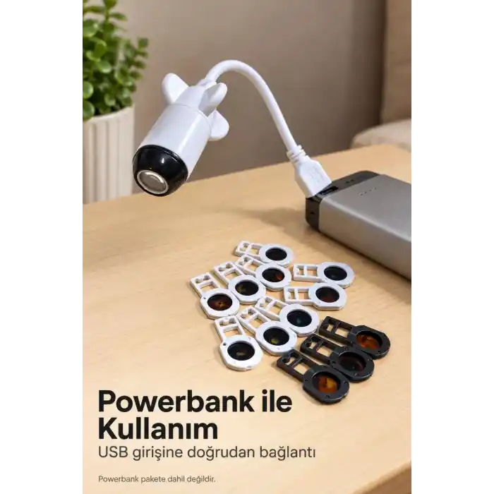 TCX Projeksiyon Lambası Usb Bağlantılı Çevirmeli Netlik Ayarlı