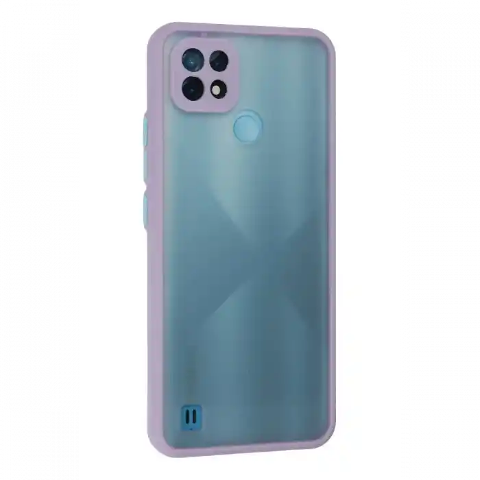TCX Realme C21 Kılıf  Silikon Kapak - Mor