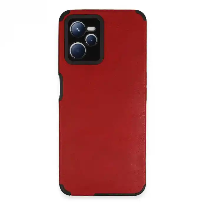 TCX Realme C35 Kılıf Loop Deri Silikon - Kırmızı