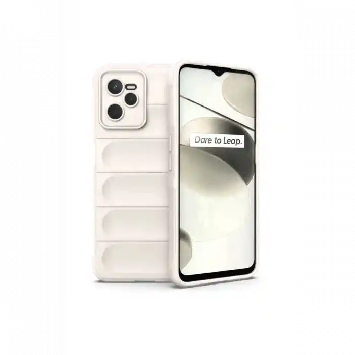 TCX Realme C35 Kılıf  Silikon - Krem