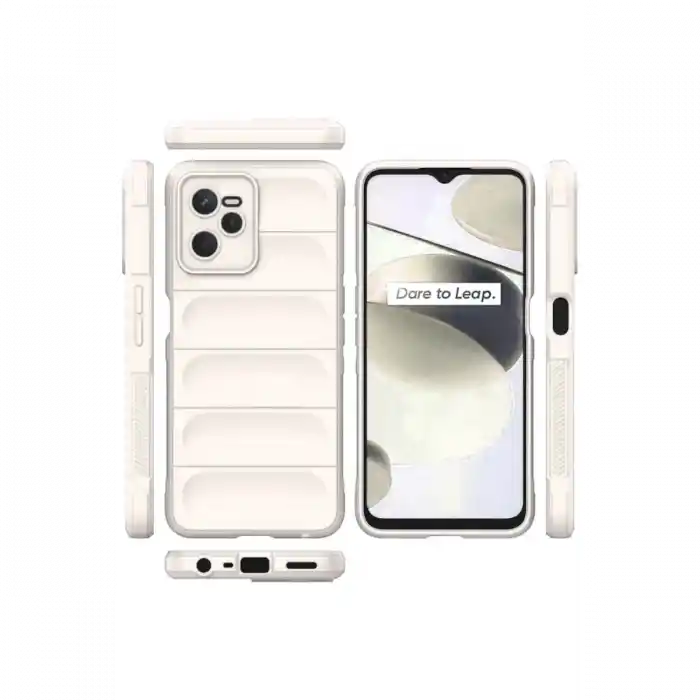 TCX Realme C35 Kılıf  Silikon - Krem