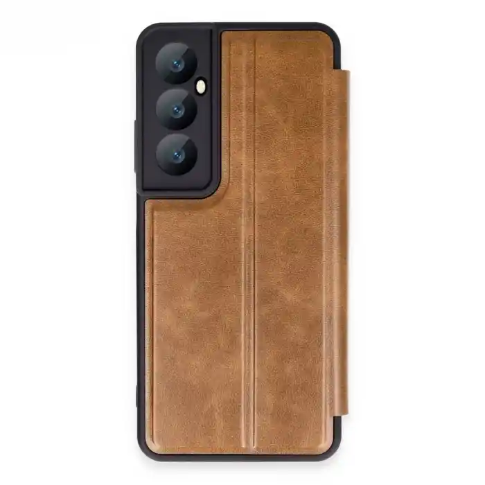 TCX Realme C65 Kılıf Flip Cover - Taba