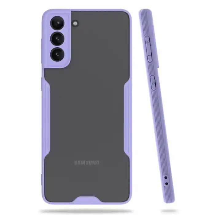 TCX Samsung Galaxy S21 Plus Kılıf Platin Silikon - Lila