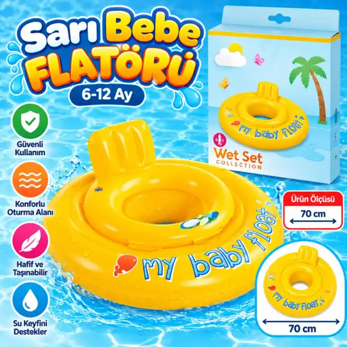 TCX Sarı Bebe Flatörü 70 cm. (6-12Ay)