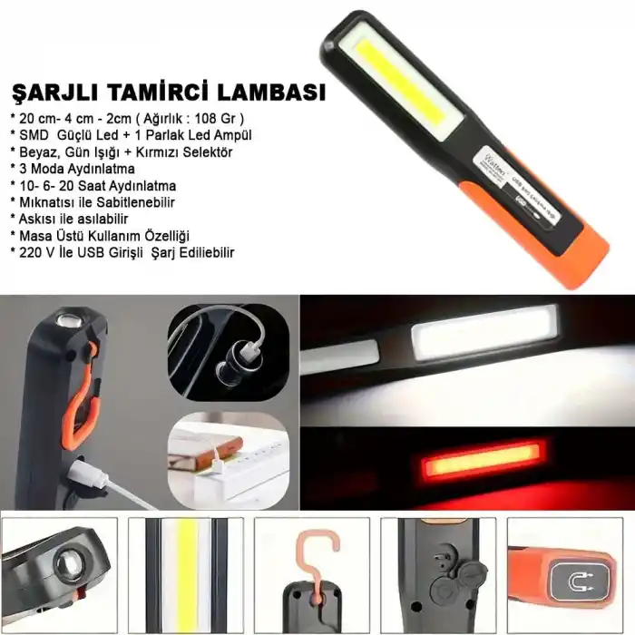 TCX Şarjlı Tamirci Lambası Wt-297