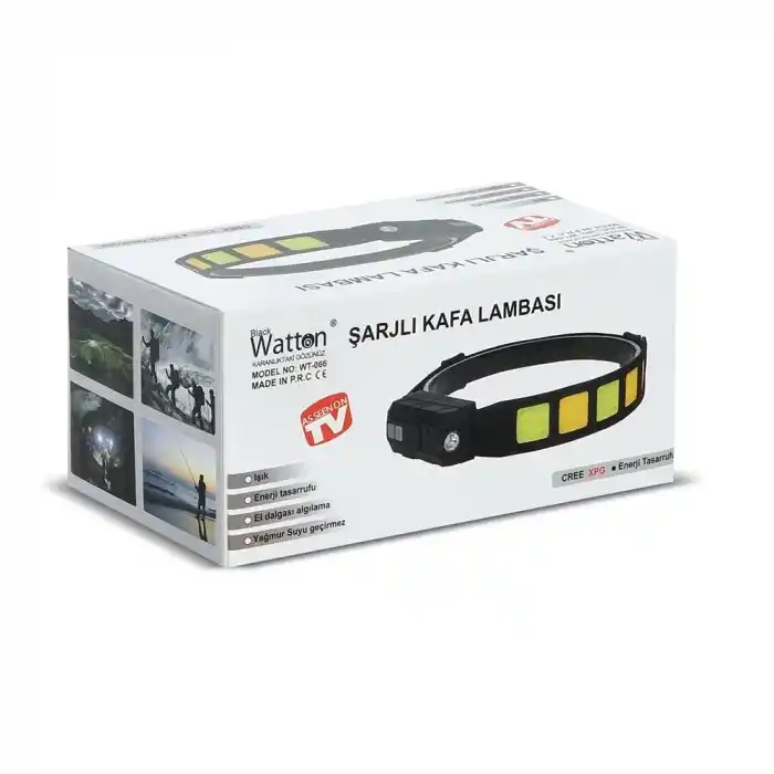 TCX Sensörlü Cob Xpg Led Kafa Lambası  Wt-066