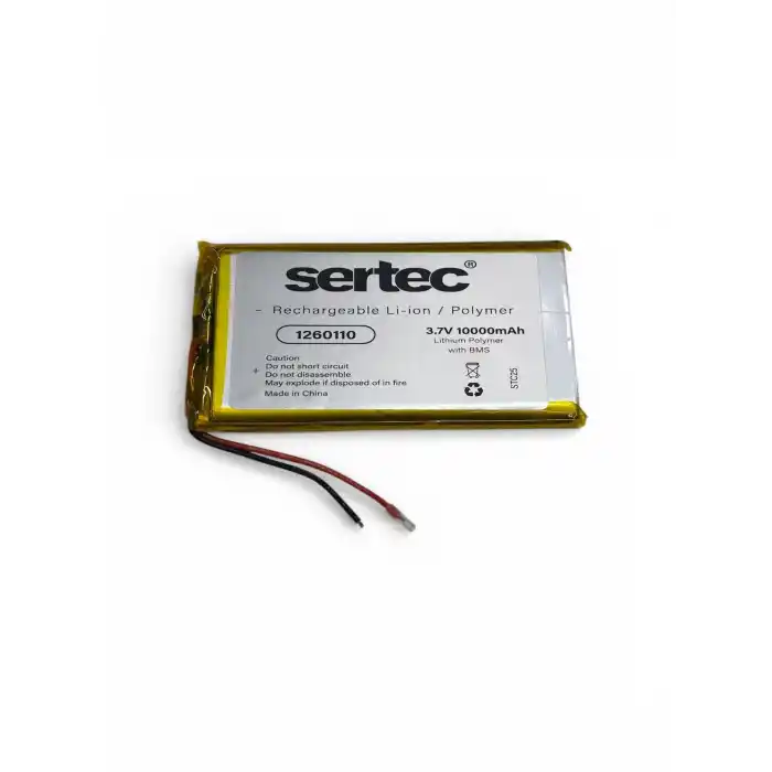 TCX Sertec 1260110 3.7v 10.000mah Li-polymer Pil (devreli/1.5a)