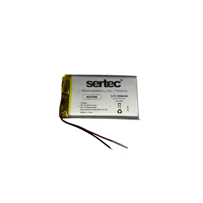TCX Sertec 503759 3.7v 1200 Mah Li-polymer Pil (devreli/1.5a)