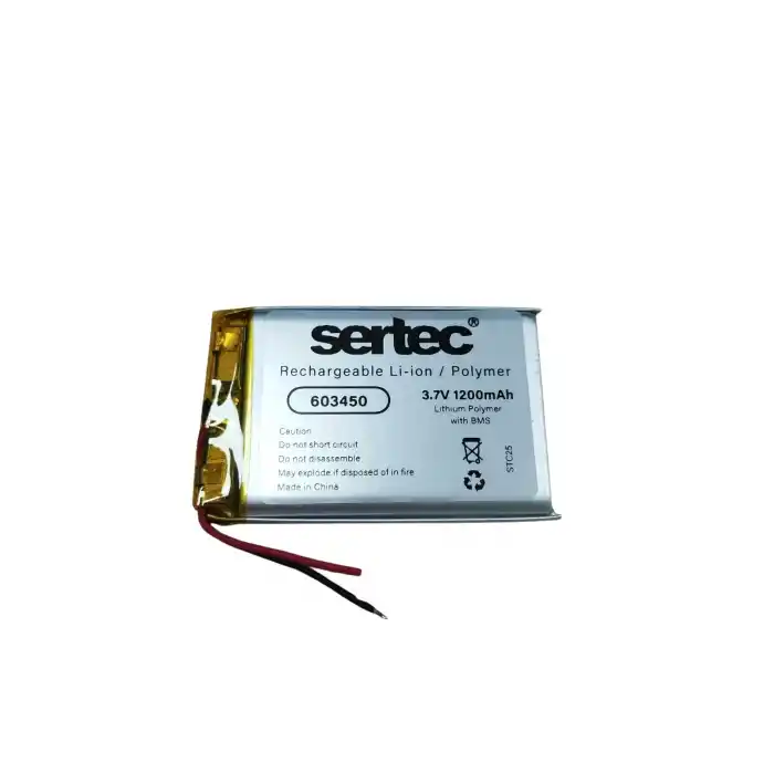 TCX Sertec 603450 3.7v 1200 Mah Li-polymer Pil (devreli/1.5a)