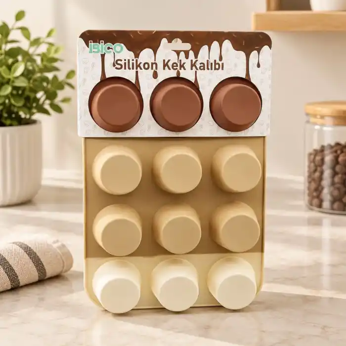 TCX Silikon Muffin Kek Kalıbı Askılı