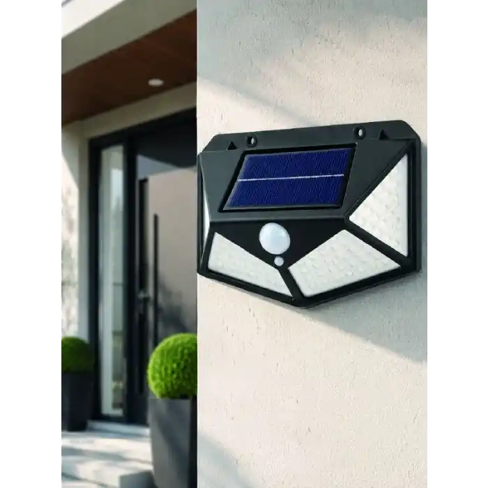 TCX Solar Led Bahçe Aydınlatma Lambası 3 Işık Modlu Sensörlü Duvar Tipi Dış Mekan