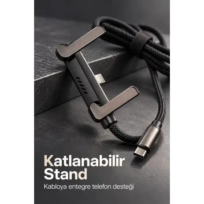 TCX Standlı Şarj Kablosu Çift Type C Bağlantılı