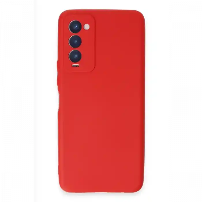 TCX Tecno Camon 18 Kılıf First Silikon - Kırmızı