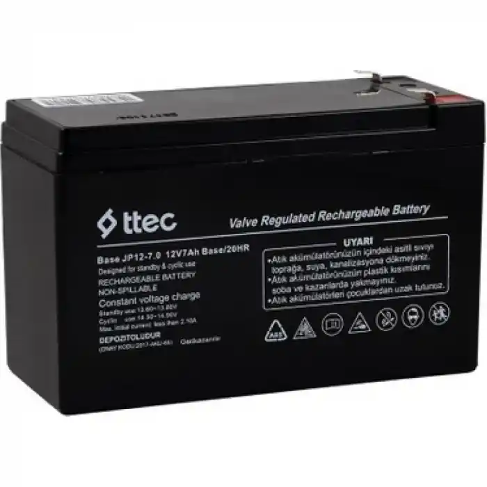 TCX Ttec 12v 7 Ah Base Kuru Bakımsız Akü
