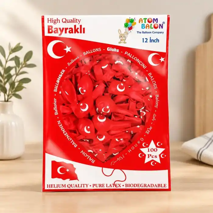 TCX Türk Bayrağı Balonu 100lü