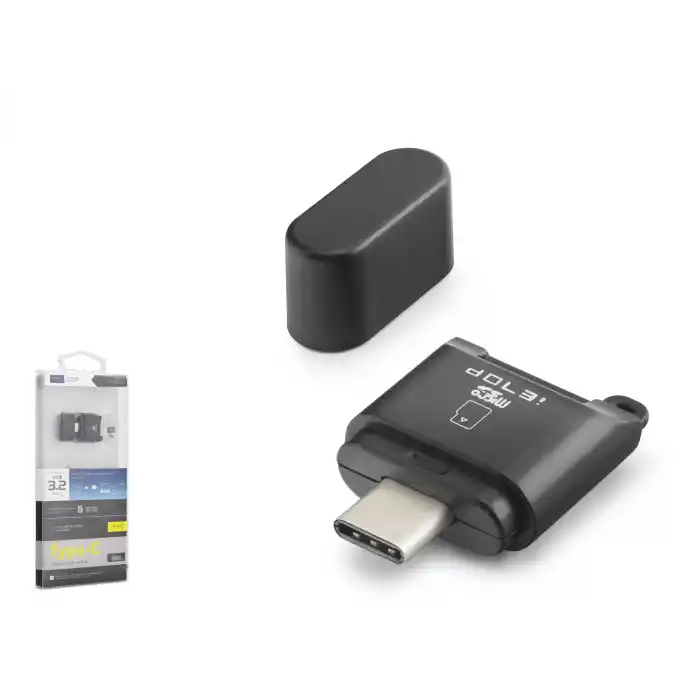 TCX Type-c 3.2 Gen1 Kart Okuyucu Microsd 5 Gbps Siyah TC302