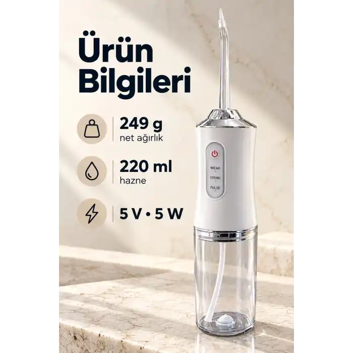 TCX Üç Kademeli Ağız Duşu Tek Tuşla Mod Seçimi