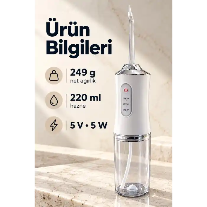 TCX Üç Kademeli Ağız Duşu Tek Tuşla Mod Seçimi