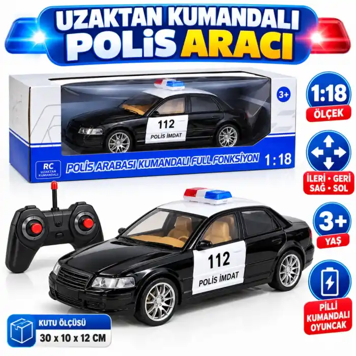 TCX Uzaktan Kumandalı Pilli Polis Aracı