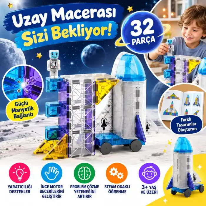 TCX Uzay Temalı microMAGS 32 Parça