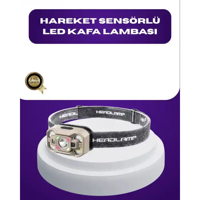 TCX Wave Sensörlü Led Kafa Lambası Şarjlı Ayarlanabilir Işık