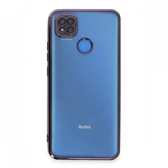 TCX Xiaomi Redmi 9C Kılıf Razer Lensli Silikon - Mor