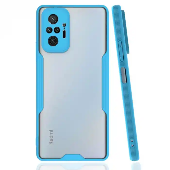 TCX Xiaomi Redmi Note 10 Pro Kılıf Platin Silikon - Mavi