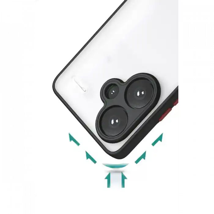 TCX Xiaomi Redmi Note 13 Pro Plus Kılıf  Silikon Kapak - Siyah