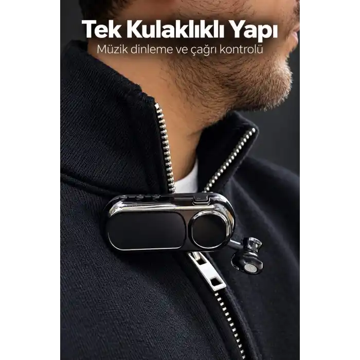TCX Yaka Klipsli Makaralı Bluetooth Tek Kulaklık