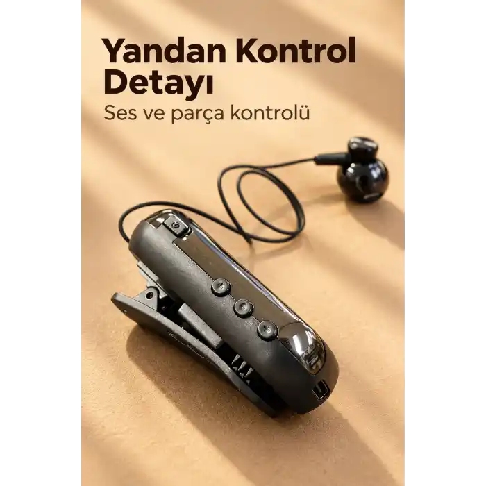 TCX Yaka Klipsli Makaralı Bluetooth Tek Kulaklık