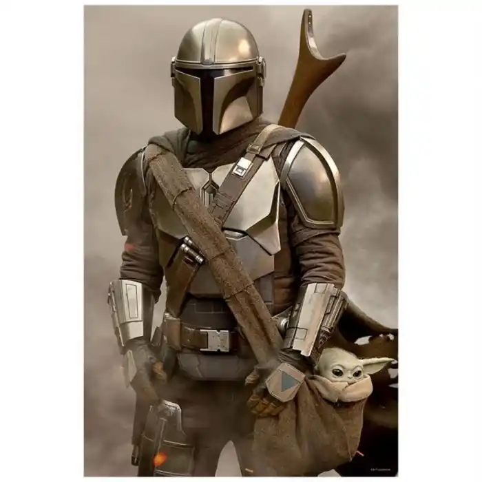Mandalorian Temalı Metal Kutu Puzzle 300 Parça Eğlenceli Aktivite