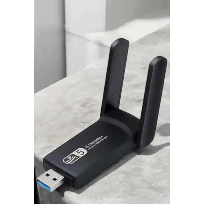 Çift Bantlı Kablosuz Wifi Adaptörü 1200 Mbps Hızında