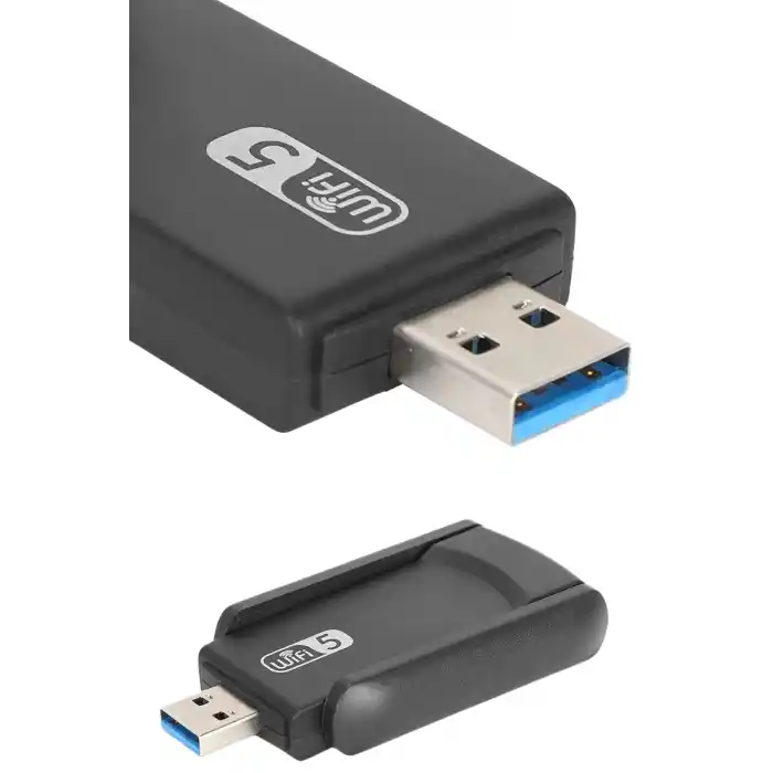 Çift Bantlı Wifi Adaptörü 2si 1 Arada USB 3.0