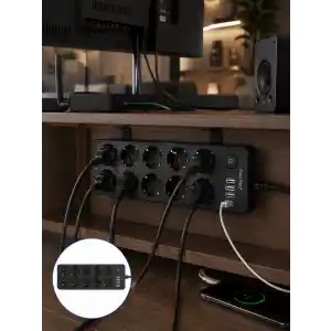 Pratik 10lu Priz Seti ile Güvenli Elektrik Bağlantısı