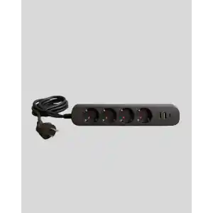 Modern USB Type-C 4lü Çoklu Priz 2 Metre Kablo